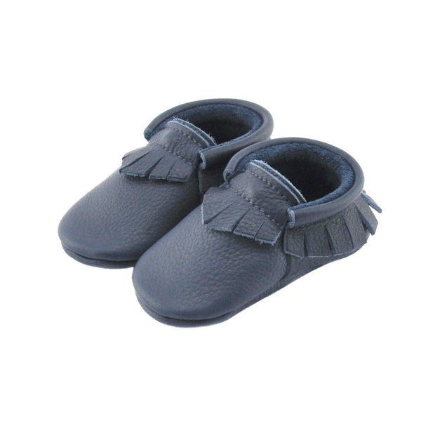 Shark-Little Lambo vegetable tanned baby moccasins