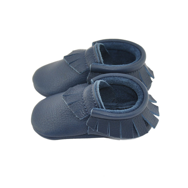 Shark-Little Lambo vegetable tanned baby moccasins