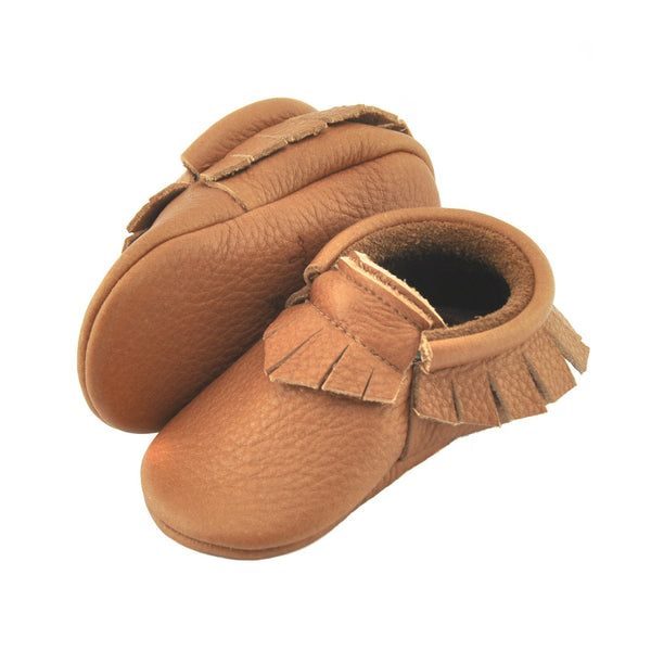 Cookie-Little Lambo vegetable tanned baby moccasins