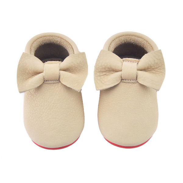 Nude Loubs-Little Lambo vegetable tanned baby moccasins