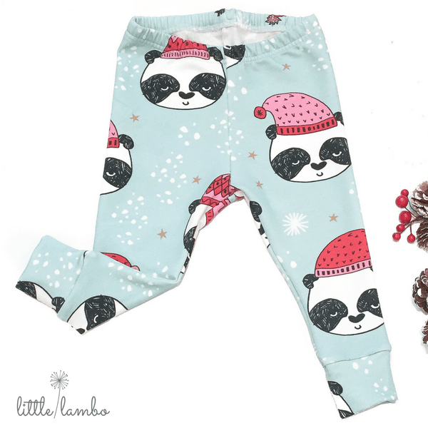 Christmas Panda-Little Lambo clothing leggings rompers